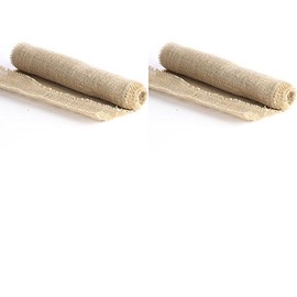 Set of 2 Natural Jute 96" Long Table Runners