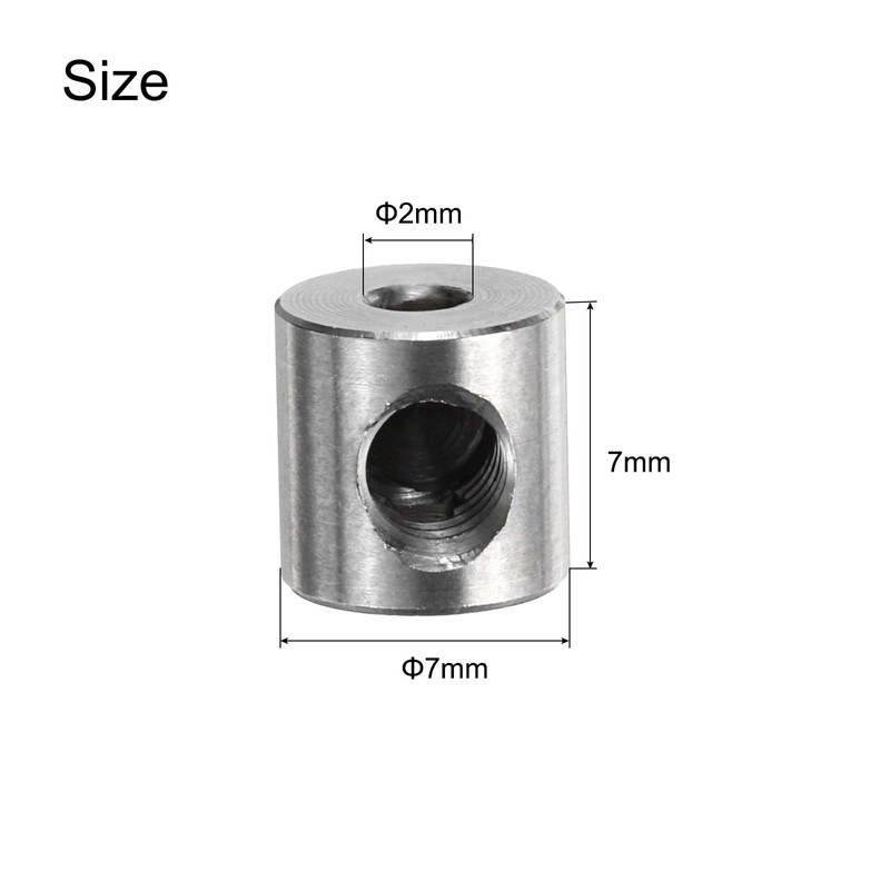 sourcing map 20pcs Set Screw Collars 2mm Bore Shaft Collars,