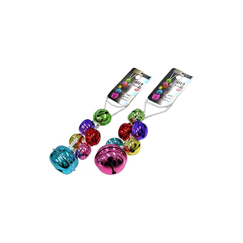 Color Bell with String 6p Large Bell, 1 Single Item,