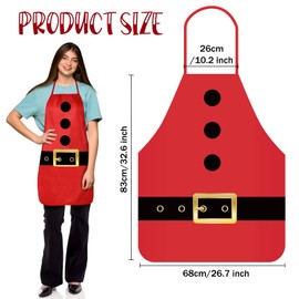 Haysandy 3 Set Christmas Apron and Hat Christmas Party Costume Funny Elf Snowman Santa Claus Cosplay Character Costume Kit(Adult)