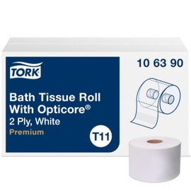 Tork Tork OptiCore Mid-size Toilet Paper Roll White T11, Premium, 2-ply, 36 x 800 sheets, 106390