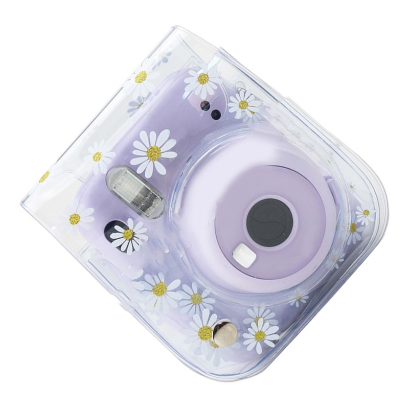 Instant Camera Bag for Mini8 9 11 Transparent Daisy Print
