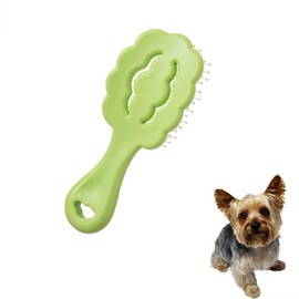 MAEELOU Cloud Shape Small Dog Grooming Brush - Soft Bristle Dog Brush - Ideal Gentle Puppy Hair Brushes for Maltese and Small Breeds- Perfect for Shih Tzus, Yorkies, and Maltipoos (Green)