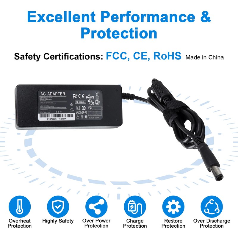 90W Laptop Charger AC Adapter Replacement for Dell Latitude 5480