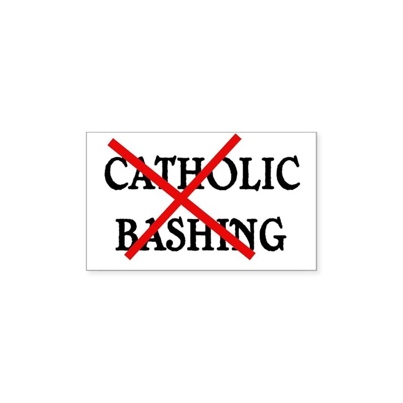 CafePress Catholic Bashing Rectangle Bumper Sticker (10-Pack), Car Decal