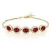Gem Stone King 7X5MM Oval Cut Gemstone Birthstone Tennis Bracelet