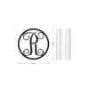 Jess and Jessica Metal Letter R, Monogram Outdoor Wreath Wall