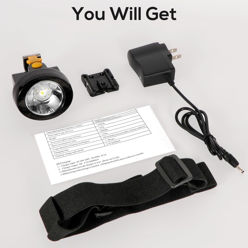 Lámpara de minería KL2.8LM recargable LED impermeable a prueba de