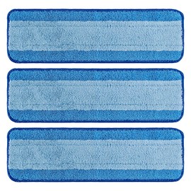 Mop Replacement Pads for Bona, Microfiber Cleaning Pad for Bona, 3 Pack 18 Inch Mop Cleaning Pads for Bona Hardwood & Hard Surface Floors, Reusable & Washable & Microfiber Mop Pads for Bona Mop