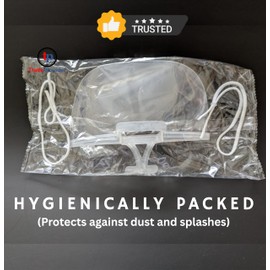 tp TRADEPROVIDER Mouth Shield (10 pack) Transparent Face Guard Saliva Splash Protection with Anti-Fog Coating Reusable Mouth Cover for Speaking Cooking Food Service Salon & Comfortable Dental Use