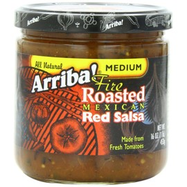 Arriba! Fire Roasted Mexican Medium Red Salsa, 16 Ounce Jars (Pack of 4)