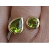 Peridot Gold-Plated Sterling Silver Ring US Size 8 / Diameter