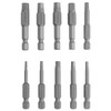 Gasea 10Pcs Magnetic Pentagon Head Screwdriver Bits Set, 1/4" Hex