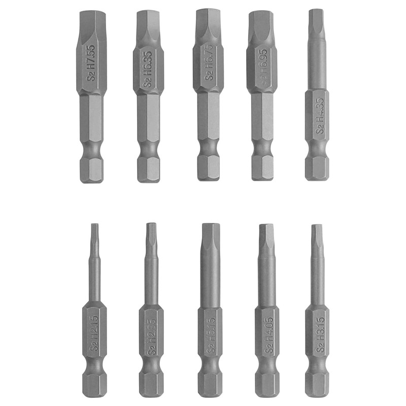 Gasea 10Pcs Magnetic Pentagon Head Screwdriver Bits Set, 1/4" Hex