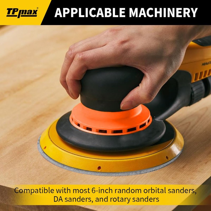 100PCS 6 Inch 60 Grit 150mm 6 Hole Sanding Discs