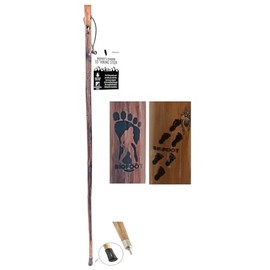 SE 55-Inch Bigfoot Stamped Hard Pine Hiking, Walking, Trekking Stick with Metal Reinforced Rubber Tip (WS628-55BP)