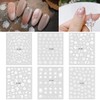 Chisafly Nail Stickers Flower White Petals Transparent Cherry Blossom Nail