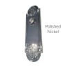 Refined antique style door trim escutcheon plate in the Polished