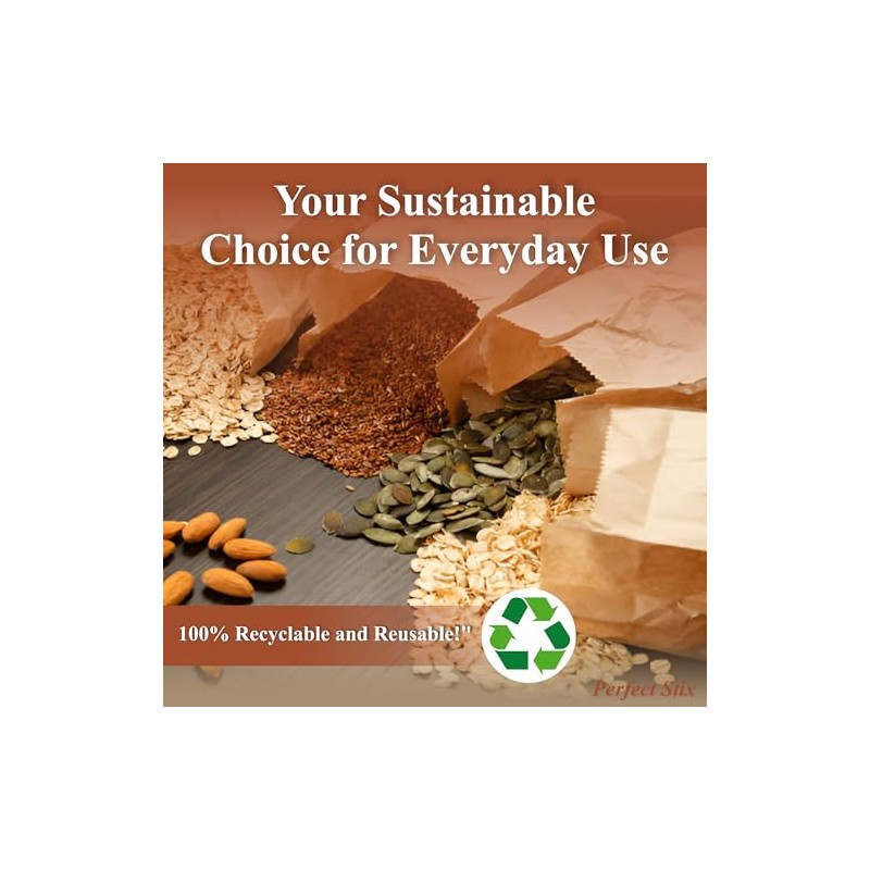 Perfect Stix 57 Lb Kraft Brown Paper Bags- Pack of