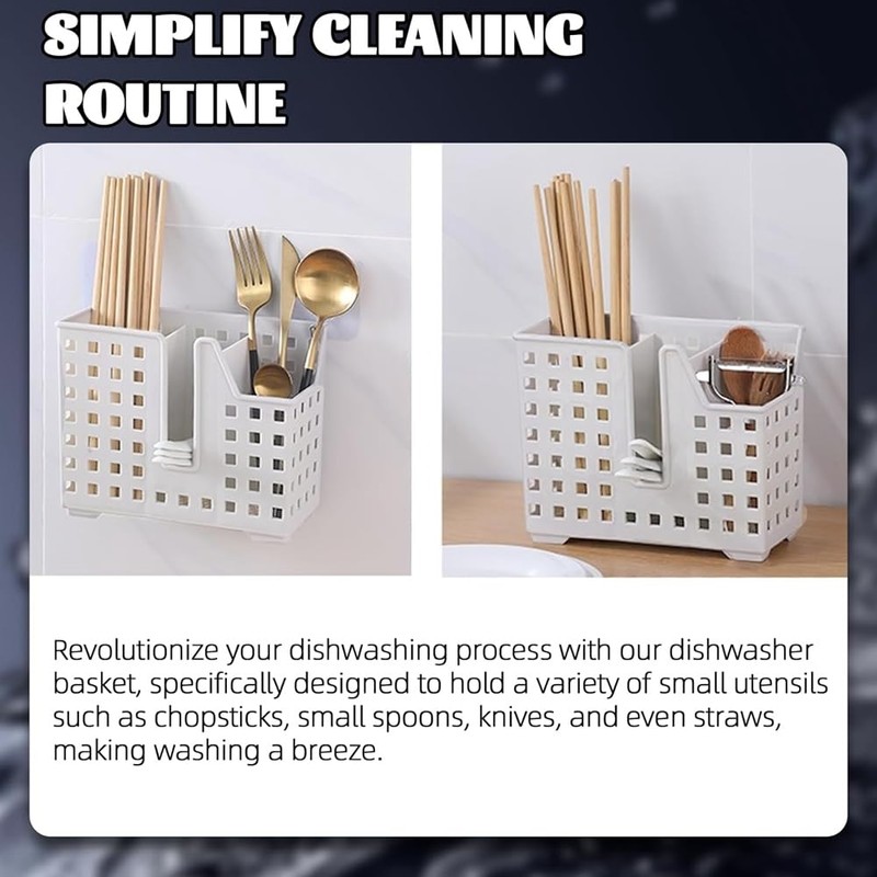 Veumoie 2 Pack Dishwasher Basket for Straw and Chopstick Dishwasher