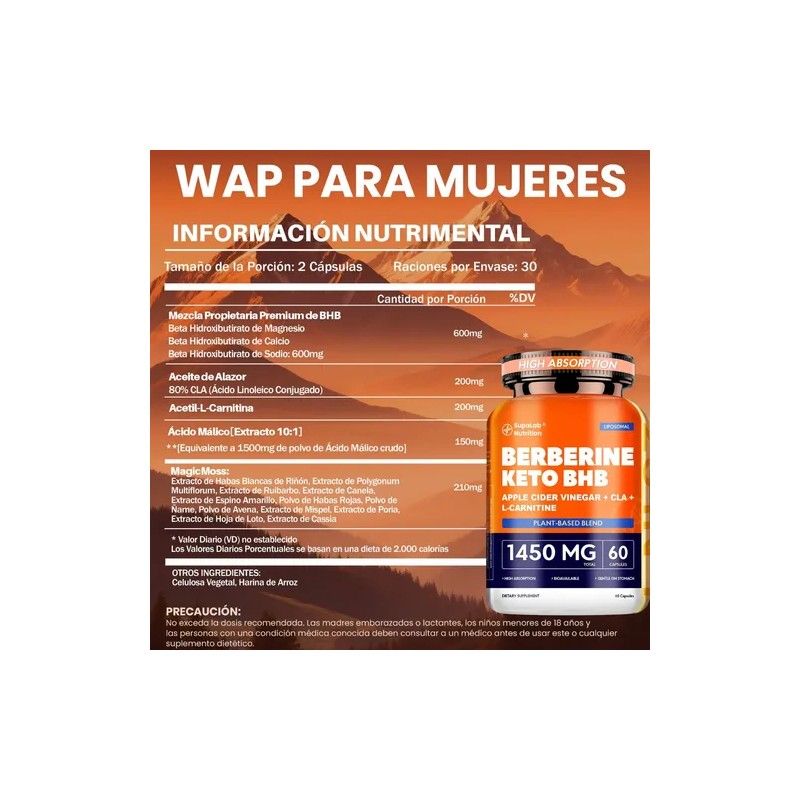 Megneta Bhb Cla Acetil L-carnitina Ácido Málico