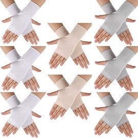 8 Pairs of UV Protection Fingerless Gloves for Summer Activities