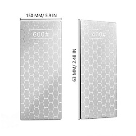 Diamond Sharpening Stone, 5 Pcs Knife Sharpening Stone for Kitchen Sharpening, Diamond Lapping Plate Coarse/Medium/Fine Grit Sharpener, 320/600/1000/2000/3000 Grit