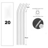 8 Pack Reusable Straws - 4 Long Glass Straws and