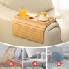 GEHE Sofa Arm Tray Bamboo Sofa Tray Table for Couch,