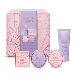 Baylis & Harding Jojoba, Vanilla & Almond Oil Luxury Pamper Tin Gift Set (Pack of 1) - Vegan Friendly