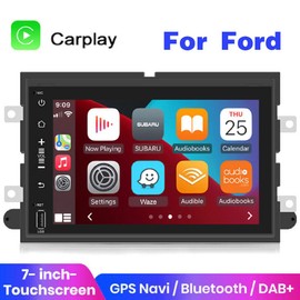Hiolpen with Android 9.0 Car Stereo Radio with for CarPlay GPS Navi, 7 Inch Touch Screen Multimedia System, Support Bluetooth WiFi Mirror Link USB for Ford 2004-2014 F150/250/350