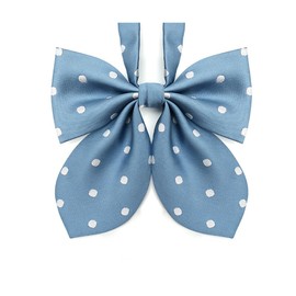 KYULM7 Women's Bow Tie, Stylish, Plain, Rabbit Ears, Daily Style, JK, High School Students, College Students, Working Persons, Cute, blue (light)