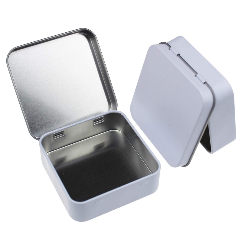 Goodma 12 Pieces Square Metal Empty Tins Home Storage Containers