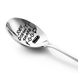 Funny Joey Doesn't Share Food Spoon, Engraved Stainless Steel Coffee Spoon Dessert Coffee Spoon, Friends TV Show Gifts for, Ice Cream Spoon Gifts for Fans, Friends, Women, Birthday Christmas Gifts