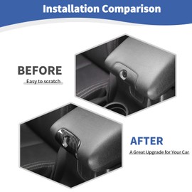 RT-TCZ for Jeep JK Center Console Armrest Keyhole Cover Trim for Jeep Wrangler JK JKU 2011-2017 ABS Black Carbon Fiber Interior Accessories