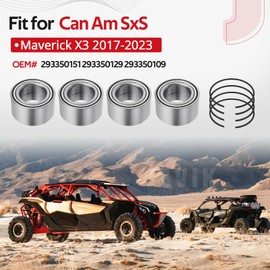 JAVIK Front & Rear Wheel Bearing Kit for Can Am Maverick X3 2017 2018 2019 2020 2021 2022 2023 OEM# 293350151 293350129 293350109