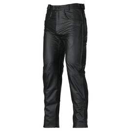 Vance Leather Men's Black Premium Leather Motorcycle Overpants with Side Zipper and Snaps (42, Black)