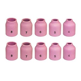 WeldingCity 10-pk Assorted Ceramic Cup (Alumina) 53N58-53N59-53N60-53N61-53N61S (#4-#8) for TIG Welding Torch 9, 20 and 25