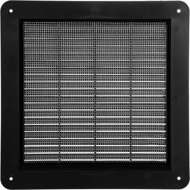 ECOPRO VENT 10" x 10'' Inch Black Square Ventilation Grille