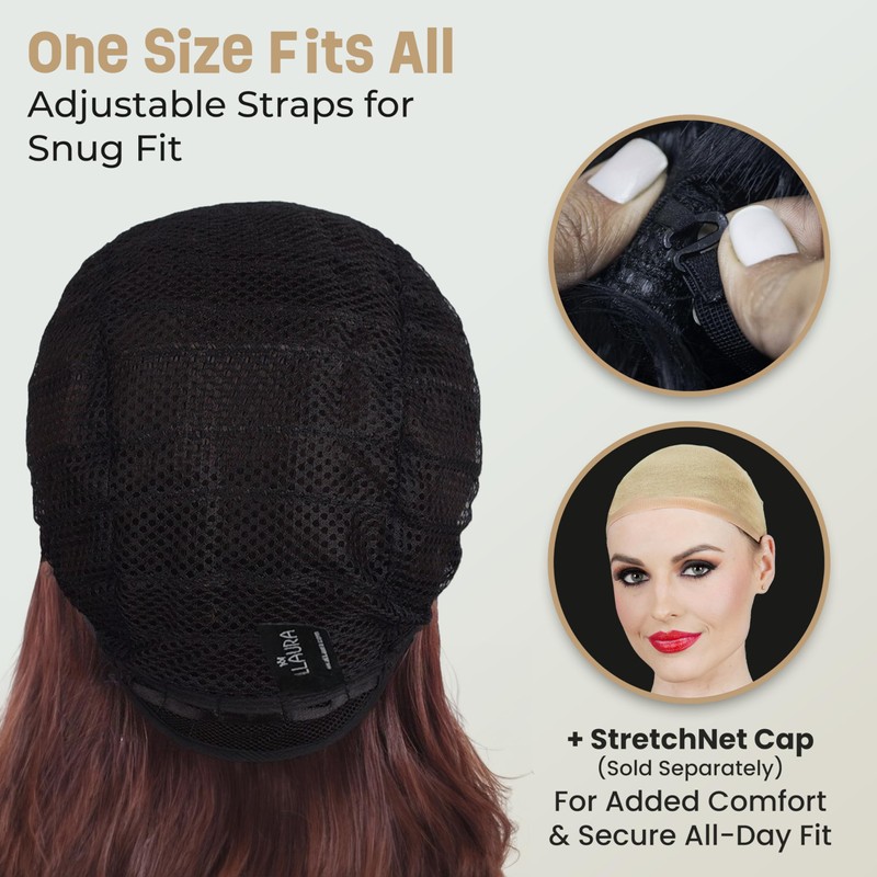 ALLAURA 80s Rocker Mullet Wig - Black Men's Big Hair