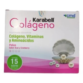 Colageno Karabell 15 Sobres Fortalece Cabello Sabor Neutro                                                                                            