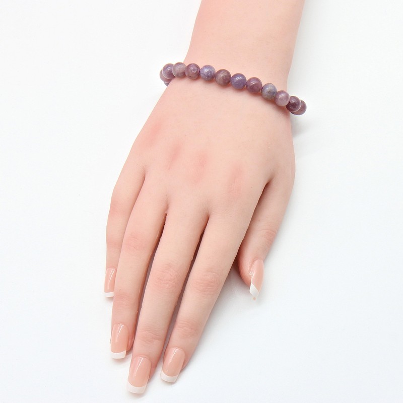 ELEDORO Handmade Gemstone Beads Stretch Bracelet - Real Stones 8