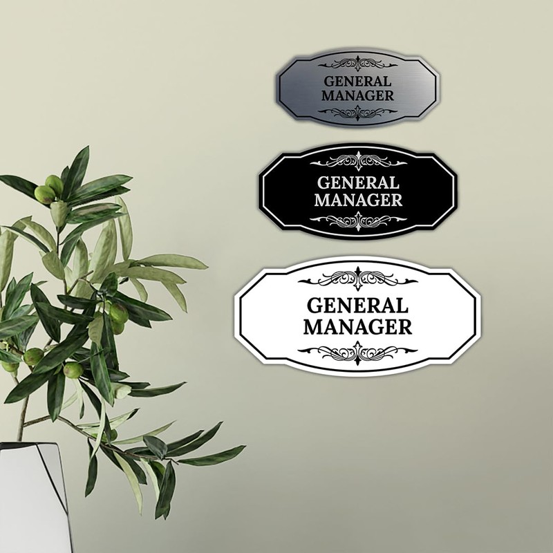 Signs ByLITA Victorian General Manager Graphic Sign (Brushed Gold) -