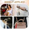 uxcell Leather Wristlet Keychain, Car Key Chain Holder with Silver