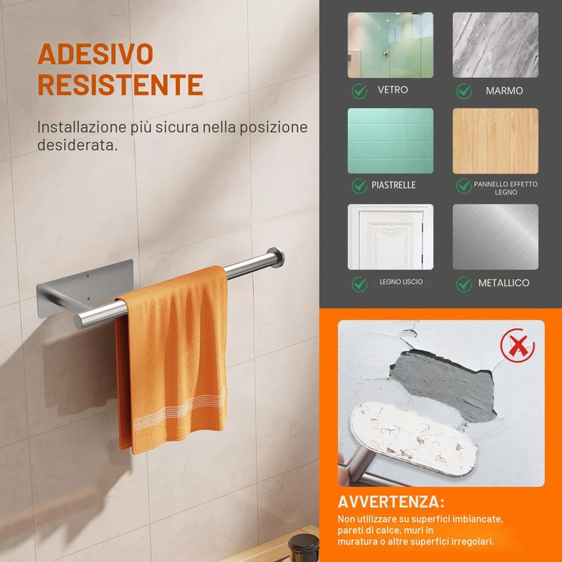 Ibergrif M34055A Portarotolo da cucina con adesivo