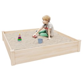 Kids Wooden Sand Box for Aged 3-8years Outdoor Sandboxes for Backyard Garden