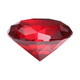 sourcing map Clear Crystal Diamond Paperweight, 60mm(2.4") Artificial Diamond Sparkling Crystal Jewelry Gems Paperweight Decoration for Birthday Gift Parties Wedding Home(Red)