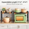 Expandable Microwave Stand Countertop, 2-Tier Adjustable Microwave Oven Rack with