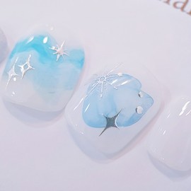 Ink Marble Pedi Tips - Pedi Tip Full Set (10P) / 잉크마블 페디팁 - 페디팁 전체세트 (10P)