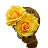 Sanrich 4pcs/pack Mexican Hair Flowers Fabric Rose Hair Flowers Clips